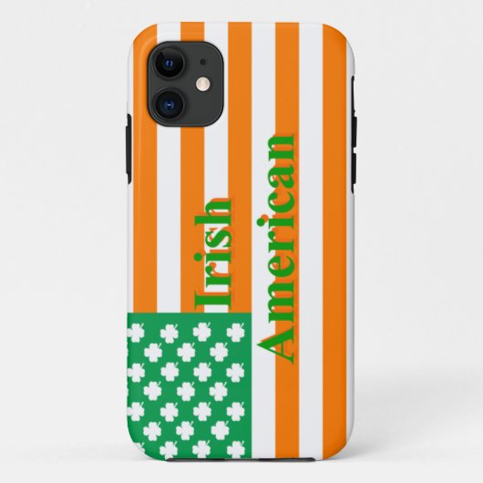Iers Amerikaanse vlag Case-Mate iPhone Case (Achterkant)