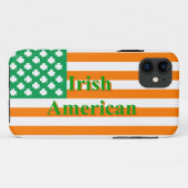 Iers Amerikaanse vlag Case-Mate iPhone Case (Achterkant (horizontaal))
