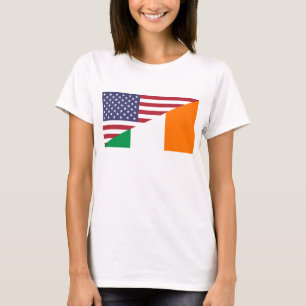 Iers Amerikaanse Vlag Dames T-Shirt
