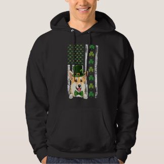 Iers - Amerikaanse vlag Ierland  Corgi St Patri Hoodie