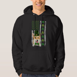 Iers - Amerikaanse vlag Ierland Corgi St Patri Hoodie