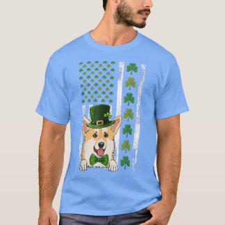 Iers-Amerikaanse vlag Ierland  Corgi ST PATRI T-shirt