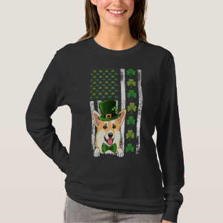 Iers - Amerikaanse vlag Ierland  Corgi St Patri T-shirt