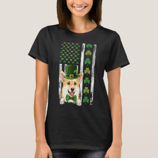 Iers - Amerikaanse vlag Ierland  Corgi St Patri T-shirt