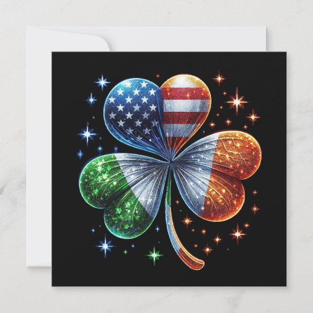 Iers-Amerikaanse vlag ST. PATRICK'S DAY (Voorkant)