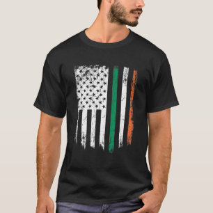 Iers-Amerikaanse vlag Vintage Saint Patrick's Day  T-shirt