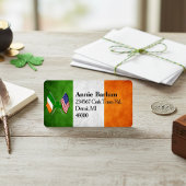 Iers Amerikaanse vlaggen retour adres label