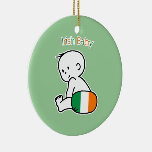 Iers Baby Keramisch Ornament (Rechts)