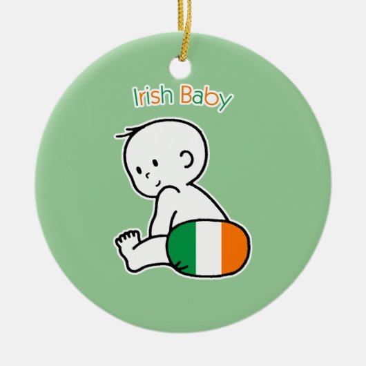 Iers Baby Keramisch Ornament (Voorkant)