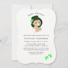 Iers Baby Leprechaun Lucky Shamrock Baby shower Kaart