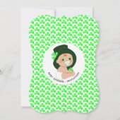 Iers Baby Leprechaun Lucky Shamrock Baby shower Kaart (Achterkant)