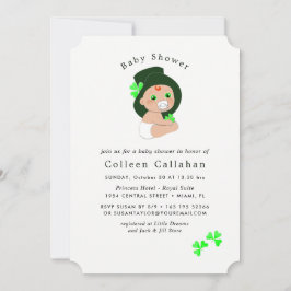 Iers Baby Leprechaun Lucky Shamrock Baby shower Kaart
