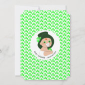 Iers Baby Leprechaun Lucky Shamrock Baby shower Kaart (Achterkant)