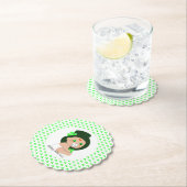 Iers Baby Leprechaun Lucky Shamrock Baby shower Kartonnen Onderzetters (Insitu)
