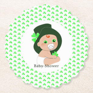 Iers Baby Leprechaun Lucky Shamrock Baby shower Kartonnen Onderzetters