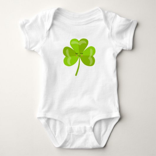 Iers Baby Lucky Shamrock St Patrick's Day Romper (Voorkant)