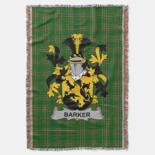 Iers Barker Wapen van Familie Crest Ierland Deken
