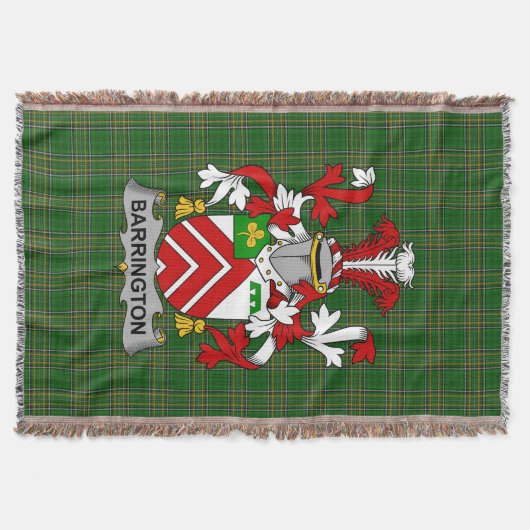 Iers Barrington Wapen Familie Crest Irelan Deken (Voorkant)