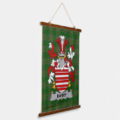Iers Barry Wapen Familie Crest Hangend Wandkleed (Gebogen)