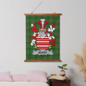 Iers Barry Wapen Familie Crest Hangend Wandkleed (Slaapkamer)