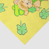 Iers Beer met Shamrock Tissue Paper Tissuepapier (Detail)