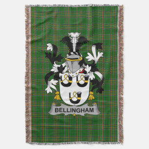Iers Bellingham Wapen Familie Crest Irelan Deken