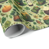 Iers bier en potten goud cadeaupapier (Rol Hoek)