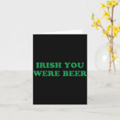 Iers bier grappige klavers stempel St. Patrick's D Kaart (Gele Bloem)