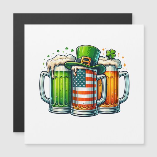 Iers Bier Ierland St. Patrick's Dag Drankfeest (Voorkant / Achterkant)