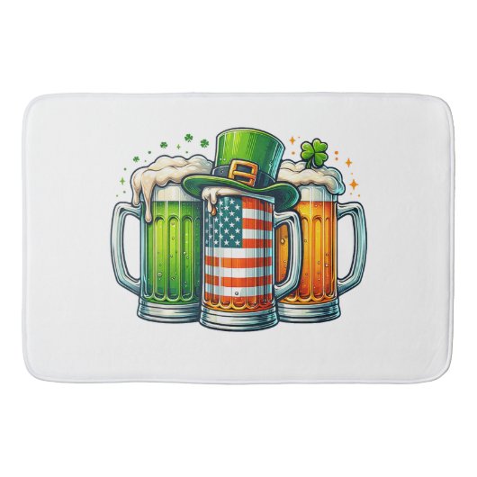 Iers Bier Ierland St. Patrick's Dag Drankfeest Badmat (Voorkant)