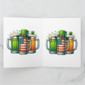 Iers Bier Ierland St. Patrick's Dag Drankfeest Bedankkaart (Binnen)