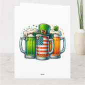 Iers Bier Ierland St. Patrick's Dag Drankfeest Bedankkaart (Achterkant)