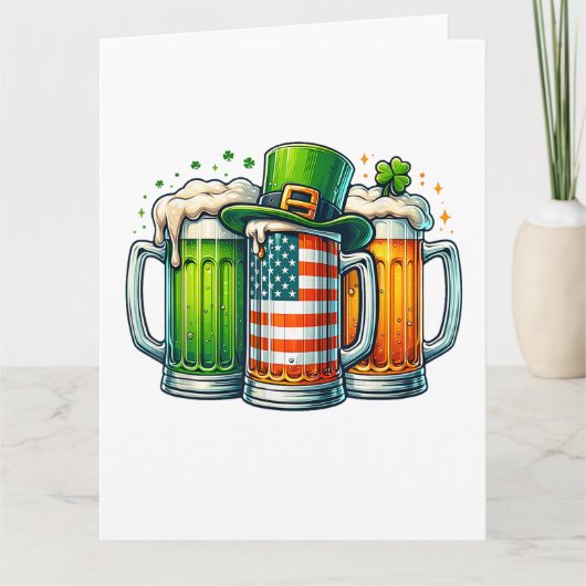Iers Bier Ierland St. Patrick's Dag Drankfeest Bedankkaart (Voorkant)