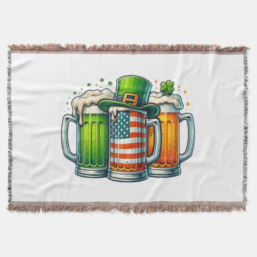 Iers Bier Ierland St. Patrick's Dag Drankfeest Deken (Voorkant)