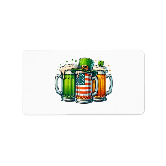 Iers Bier Ierland St. Patrick's Dag Drankfeest Etiket (Voorkant)