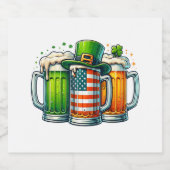 Iers bier Ierland St. Patrick's Dag Drankfeest Etiket (Enkel label)