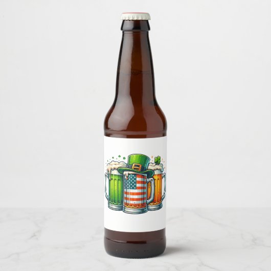 Iers bier Ierland St. Patrick's Dag Drankfeest Etiket (Voorkant)