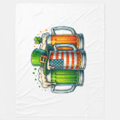 Iers bier Ierland St. Patrick's Dag Drankfeest Fleece Deken (Voorkant)