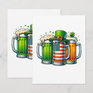 Iers Bier Ierland St. Patrick's Dag Drankfeest Kaart