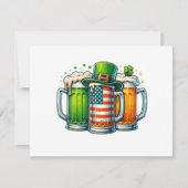Iers Bier Ierland St. Patrick's Dag Drankfeest Kaart (Voorkant)