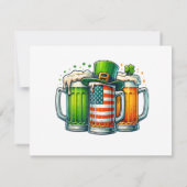 Iers Bier Ierland St. Patrick's Dag Drankfeest Kaart (Achterkant)