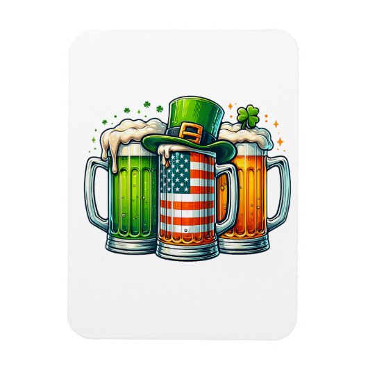 Iers Bier Ierland St. Patrick's Dag Drankfeest Magneet (Verticaal)