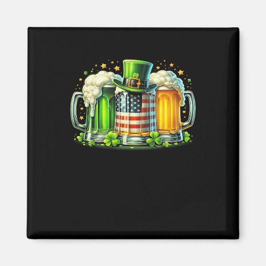 Iers Bier Ierland St. Patrick's Dag Drankfeest Magneet (Voorkant)