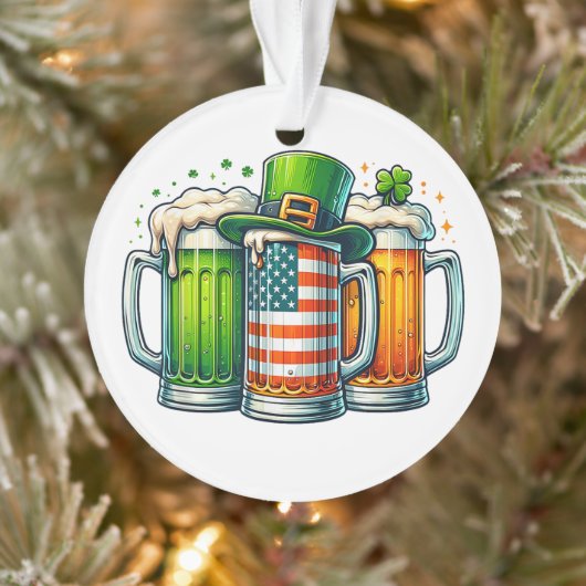 Iers bier Ierland St. Patrick's Dag Drankfeest Ornament (Boom)