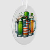 Iers bier Ierland St. Patrick's Dag Drankfeest Ornament (voorkant)