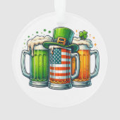 Iers bier Ierland St. Patrick's Dag Drankfeest Ornament (achterkant)