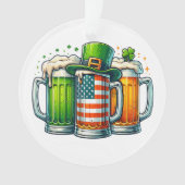 Iers bier Ierland St. Patrick's Dag Drankfeest Ornament (voorkant)
