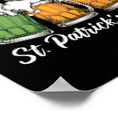 Iers Bier Ierland St Patricks Dag Drankfeest Poster (Hoek)
