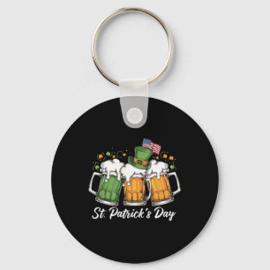 Iers Bier Ierland St. Patrick's Dag Drankfeest Sleutelhanger