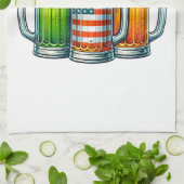 Iers Bier Ierland St. Patrick's Dag Drankfeest Theedoek (Gevouwen)